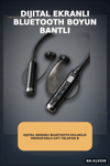 Dijital Ekranlı Boyun Bantlı Bluetooth Kulaklık Mikrofonlu Çift Cihaz Bağlantılı Kablosuz BX-313559