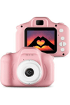 Dijital fotoğraf makinesi 1080p HD 10-15 MP pembe SD kartlı çocuklar için optik zoomlu