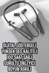 Dijital Göstergeli Kulak İçi Kablosuz Bluetooth Kulaklık Boyun Bantlı Yeni Nesil