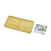 Dikdörtgen 2 Bölmeli Ahşap Bambu Yağdanlık Altlık Mini Tepsi 12 X 23.4 X 0.8cm Bx40