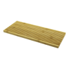 Dikdörtgen Çift Taraflı=düz - Dalgalı Oyuk Kanallı Ahşap Bambu Sunum Tepsi 17x39x1.5cm Bx40
