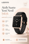 Dokunmatik Ekranlı Rose Gold Akıllı Saat Kablosuz Şarj Özellikli Günlük Kullanım