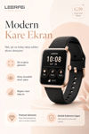 Dokunmatik Ekranlı Rose Gold Akıllı Saat Kablosuz Şarj Özellikli Günlük Kullanım