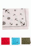 Dümen Çapa Desenli Keten Bandana 50*50