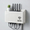 Duvar Tipi Wi-fi Modem Saklama Kutusu(beyaz) – Kablo Düzenleyici Router Raf Organizer Bx40