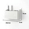 Duvar Tipi Wi-fi Modem Saklama Kutusu(beyaz) – Kablo Düzenleyici Router Raf Organizer Bx40