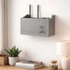 Duvar Tipi Wi-fi Modem Saklama Kutusu(gri) – Kablo Düzenleyici Router Raf Organizer Bx40