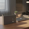 Duvar Tipi Wi-fi Modem Saklama Kutusu(gri) – Kablo Düzenleyici Router Raf Organizer Bx40
