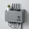 Duvar Tipi Wi-fi Modem Saklama Kutusu(gri) – Kablo Düzenleyici Router Raf Organizer Bx40