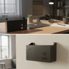 Duvar Tipi Wi-fi Modem Saklama Kutusu(siyah) – Kablo Düzenleyici Router Raf Organizer Bx40