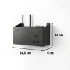 Duvar Tipi Wi-fi Modem Saklama Kutusu(siyah) – Kablo Düzenleyici Router Raf Organizer Bx40