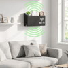 Duvar Tipi Wi-fi Modem Saklama Kutusu(siyah) – Kablo Düzenleyici Router Raf Organizer Bx40