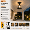 E27 - Ip44 Siyah 60w Set Üstü Bahçe-balkon Sokak Lambası - Armatür Ebh01-s Bx40