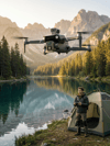 Ekranlı Kumandalı GPS Drone Çift Kameralı Katlanabilir Hava Aracı