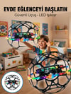 El Hareketi Kontrollü Futbol Topu Tasarımlı Drone LED Işıklı