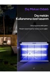 Elektrikli sinek öldürücü makine UV ışıklı çiftli gece lambası 8 watt - Süpermarket