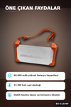 Entegre Kablolu 60000mAh 22.5W Hızlı Şarj Powerbank - Çoklu USB-C Çıkışlı Güç Bankası BX-313569