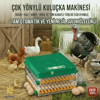 EP120 Yumurta Kapasiteli Tam Otomatik Kuluçka Makinesi - Yeni Nesil Harici Suluklu, Dijital Nem ve Sıcaklık Göstergeli