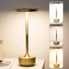 Eskitme Gold Kasa Dokunmatik Şarjlı Masa Lambası – 3 Renk Işık Modlu, Led Aydınlatmalı, Modern & Dekoratif Abajur Bx40