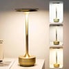 Eskitme Gold Kasa Dokunmatik Şarjlı Masa Lambası – 3 Renk Işık Modlu, LED Aydınlatmalı, Modern . Dekoratif Abajur