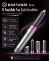 Ev Tipi Kullanıma Uygun 5 Aparatlı Saç Şekillendirici Fön Fırçası ve Dalga Seti