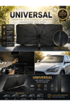 Evrensel Katlanabilir Şemsiye Tipi Araç Ön Cam Güneşliği UV Korumalı Isı Yalıtımlı 150x70 cm