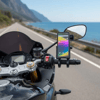 Evrensel Motosiklet Telefon Tutucu – Kaymaz, Kilitlenebilir Güvenli Tutuşlu, 360° Ayarlanabilir Gidon Bağlantılı Akıllı Telefon Aparatı Bx40