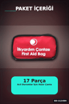 Fermuarlı Polyester Çantalı 17 Parça Acil İlk Yardım Seti Araba Ev Ofis BX-313494