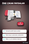 Fermuarlı Polyester Çantalı 17 Parça Acil İlk Yardım Seti Araba Ev Ofis BX-313494
