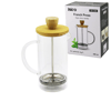 French Press Bambu Kapak 600ml Cam Bitki Süzgeçi Bx40