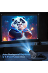 FULL HD LED projeksiyon cihazı 1920x1080 çözünürlük 10000:1 kontrast USB HDMI siyah