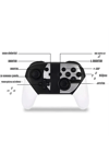 Gamepad Bluetooth bağlantılı metalik renk Playstation 4 uyumlu kablosuz oyun kolu