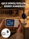 Gece Görüşlü Kablosuz Bebek Monitörü Ağlama ve Hareket Algılama Yeni Nesil