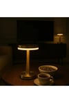 Gold Mantar Masa Lambası 3 Renk Modlu Kablosuz Şarjlı Dekoratif Metal LED Abajur
