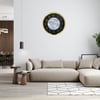 Gold Mermer Desenli Modern 52 x 52 Cm Duvar Saati