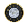 Gold Mermer Desenli Modern 52 x 52 Cm Duvar Saati