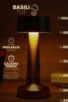 Gold Metal Dokunmatik Şarjlı Masa Lambası 3 Işık Parlaklık Ayarlı Gece Abajuru LED