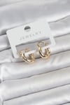 Gold Renk Pirinç Halka 15 mm Kadın Küpe