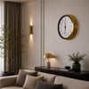 Gold Takvimli 40 x 40 Cm Metal Duvar Saati
