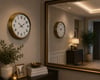 Gold Ters Zaman 40 x 40 Cm Metal Duvar Saati