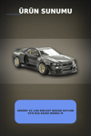 GReddy V2 1/64 Diecast Nissan Skyline GT-R R34 Kaido Works Model Araba, Koleksiyonluk BX-313373
