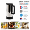 Gri - Paslanmaz Çelik Sıcak - Soğuk Çelik Sürahi Bx40