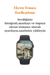 Gri Akıllı Saat, Nabız Sensörü ve GPS Özellikli, Suya Dayanıklı, Silikon Kordonlu