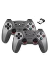 Gri bluetooth bağlantılı kablosuz gamepad 2 adet PC uyumlu garantisiz - Elektronik