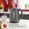 Gri Çelik Kettle Su Isıtıcısı Kablosuz Kullanım 1.8lt 360 Derece Dönebilme Otomatik Kapanma Sk-8031 Bx40