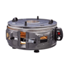 Gross Yuvarlak Davul Fırın Standart Ayarlanabilir Termostat = 50°c-320°c 1300w - 53cm Alüminyum Tepsi Ön - Üst Gözetleme Camı Bx40