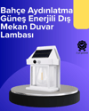 Güneş Enerjili Hareket Sensörlü Duvar Lambası