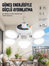 Güneş Enerjili Katlanabilir 5 Kanatlı Solar Bahçe Lambası