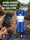 Güneş Enerjili Katlanabilir Kamp Feneri – USB Şarjlı, Hafif ve Çok Fonksiyonlu