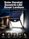 Güneş Enerjili Sensörlü Duvar Lambası Bahçe Lamba Suya Dayanıklı Bahçe Aydınlatma